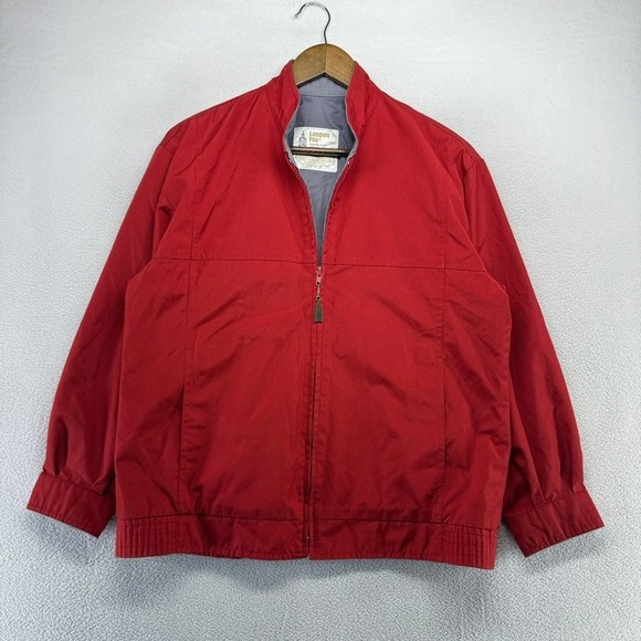 London Fog Other - Vintage London Fog Jacket Men's 38 Small Red Full Ziip Bi Swing Bomber Crop Boxy
